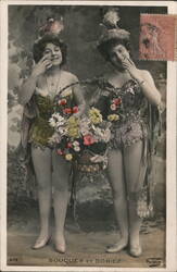 Souqués et Doriez, French Actresses in Costume Postcard