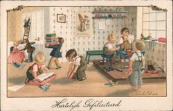 Dutch Children's Shoe Shop, Vintage Postcard Postcard