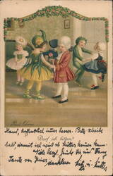 Children in Costumes, "Darf ich bitten?" Postcard