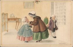 Antique Postcard - Children in Period Costume Postcard