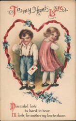 To My Best Love, Discarded Love, Valentine Postcard Postcard