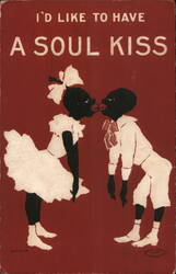 I'd Like to Have a Soul Kiss Black Americana Postcard Postcard Postcard