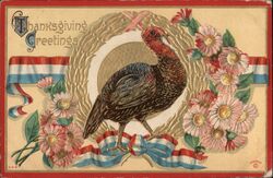 Thanksgiving Greetings Turkey Postcard Postcard