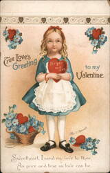 True Love's Greeting Valentine Postcard Children Ellen H. Clapsaddle Postcard Postcard