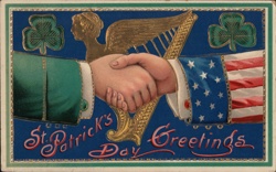 Irish American Friendship St. Patrick's Day Postcard Postcard