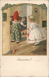 Children in Costumes, Vintage Postcard Pauli Ebner Postcard Postcard