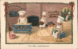 Cherubic Confectioners Prepare Christmas Treats Children Pauli Ebner Postcard Postcard Postcard