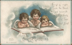 Three Angels on Easter Book Postcard