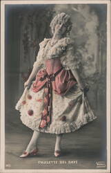 Paulette Del Baye in Stage Costume - Vintage Postcard Postcard