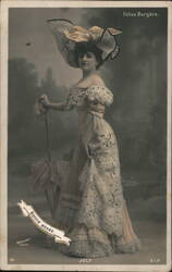 French Actress Joly, Folies Bergère, Paris, Bonne Année Greeting Actresses Postcard Postcard Postcard