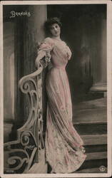 Brandes, Actress, Pink Dress, Reutlinger Photo Actresses Postcard Postcard Postcard