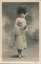 Mathilde at the Moulin Rouge, Paris: Vintage Postcard Postcard Postcard