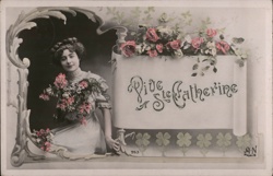 Vive Ste Catherine: French Postcard, c. 1909 Postcard Postcard