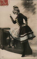 French Actress Baxone in Stage Costume, Reutlinger Photo Postcard Actresses Postcard Postcard