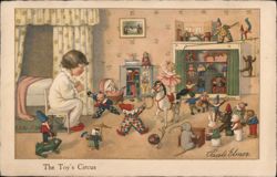 The Toy's Circus: A Child's Delightful Dream Children Pauli Ebner Postcard Postcard Postcard