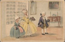 Children in Rococo Costumes Paul Werner Postcard Postcard Postcard