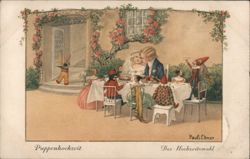 Doll Wedding Feast: A Whimsical Celebration Postcard