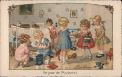 Children's Tea Party: A Playful Gathering Postcard