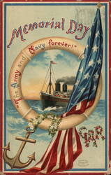 Memorial Day Navy Ship Postcard Postcard Postcard