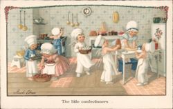 Little Confectioners: Cherubic Chefs in a Busy Kitchen Angels Paul Eber Postcard Postcard Postcard