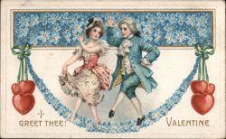 Dancing Children Valentine Greeting Postcard Postcard Postcard