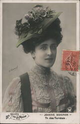 Jeanne Scherer, French Actress, Portrait Postcard Postcard