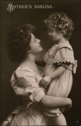 Mother's Darling: A Tender Portrait of Motherhood Postcard