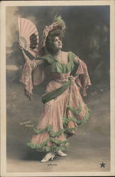 Anita: French Dancer with a Fan Postcard