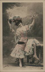 French Actress Alex with Hoop, Stebbing Postcard Postcard