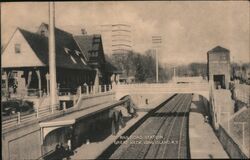 Railroad Station, Great Neck, Long Island, NY Postcard