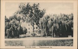 Riverside Hotel, Tappahannock, VA - Linen Postcard Postcard