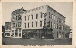 Nansemond Hotel, Suffolk, Virginia Postcard