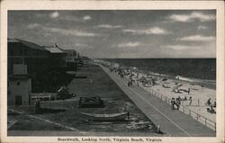 Virginia Beach Boardwalk Looking North Postcard