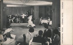 The Stevens Hotel, Chicago - Continental Room, Dancers, Band Illinois Postcard Postcard Postcard