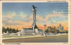 Maine Monument, Havana, Cuba Postcard