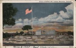 Grave of Buffalo Bill, Lookout Mountain, Colorado Golden, CO Postcard Postcard Postcard