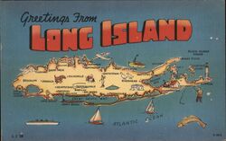 Greetings From Long Island, New York Postcard Postcard Postcard