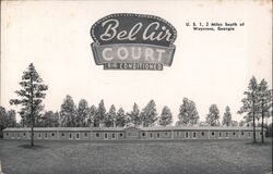 Bel Air Court Motel, Waycross GA Postcard