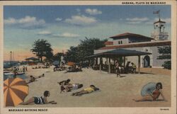 Marianao Bathing Beach, Havana, Cuba Postcard