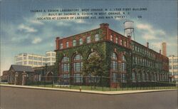 Thomas A. Edison Laboratory, West Orange, NJ - First Building New Jersey Postcard Postcard Postcard