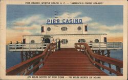 Pier Casino, Myrtle Beach, South Carolina Postcard