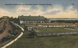 Sarasota Municipal Auditorium and Recreation Center Florida Postcard Postcard Postcard