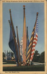 George Washington Statue at 1939 New York World's Fair 1939 NY World's Fair Postcard Postcard Postcard