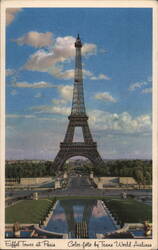 Eiffel Tower at Paris France Postcard Postcard Postcard