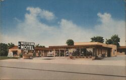 Western Motel, Childress, Texas - Linen Postcard Postcard