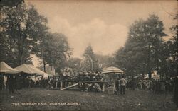 Durham Fair, Durham CT - Ferris Wheel, Tents, People Connecticut Postcard Postcard Postcard