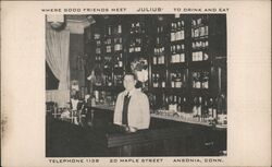 Julius' Restaurant Ansonia, CT Postcard Postcard Postcard