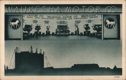 Waukesha Motor Co. Exhibit, Travel and Transport Building Wisconsin 1933 Chicago World Fair Postcard Postcard Postcard