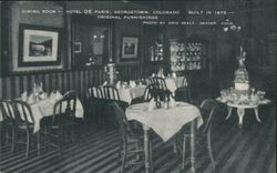 Hotel De Paris Dining Room, Georgetown, Colorado - Original Furnishings Postcard