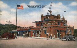 Zuni Indian Pueblo House, Parsons Indian Village, Wisconsin Dells Postcard